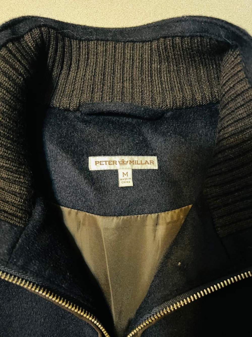 Peter Millar Navy Zip-Front Bomber Jacket - Picture 4 of 9